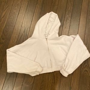 Urban Outfitters cropped white zip up jacket